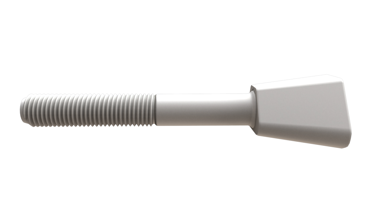 Cold formed part: Threaded bolt w. conical head