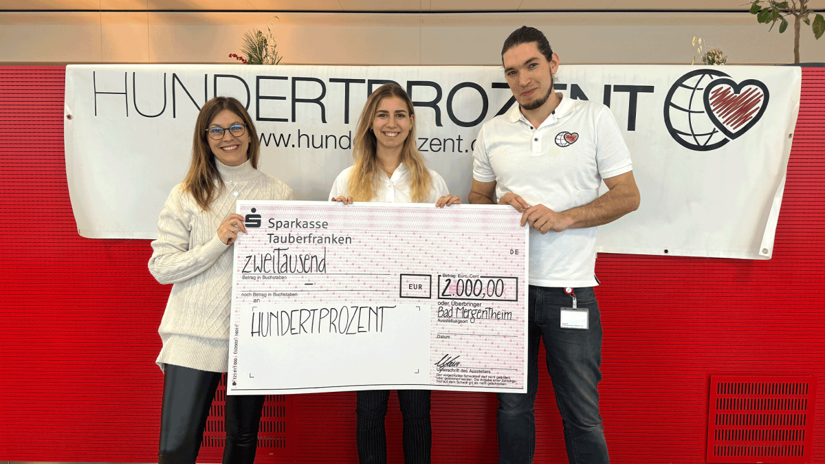 Spende an Hundertprozent e. V.